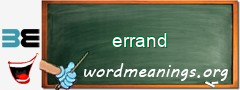 WordMeaning blackboard for errand